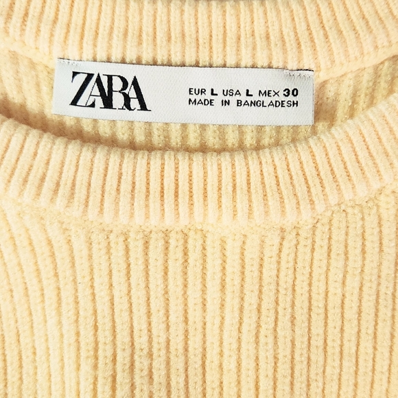 Zara Yellow Knit Crop Top - Picture 5 of 7